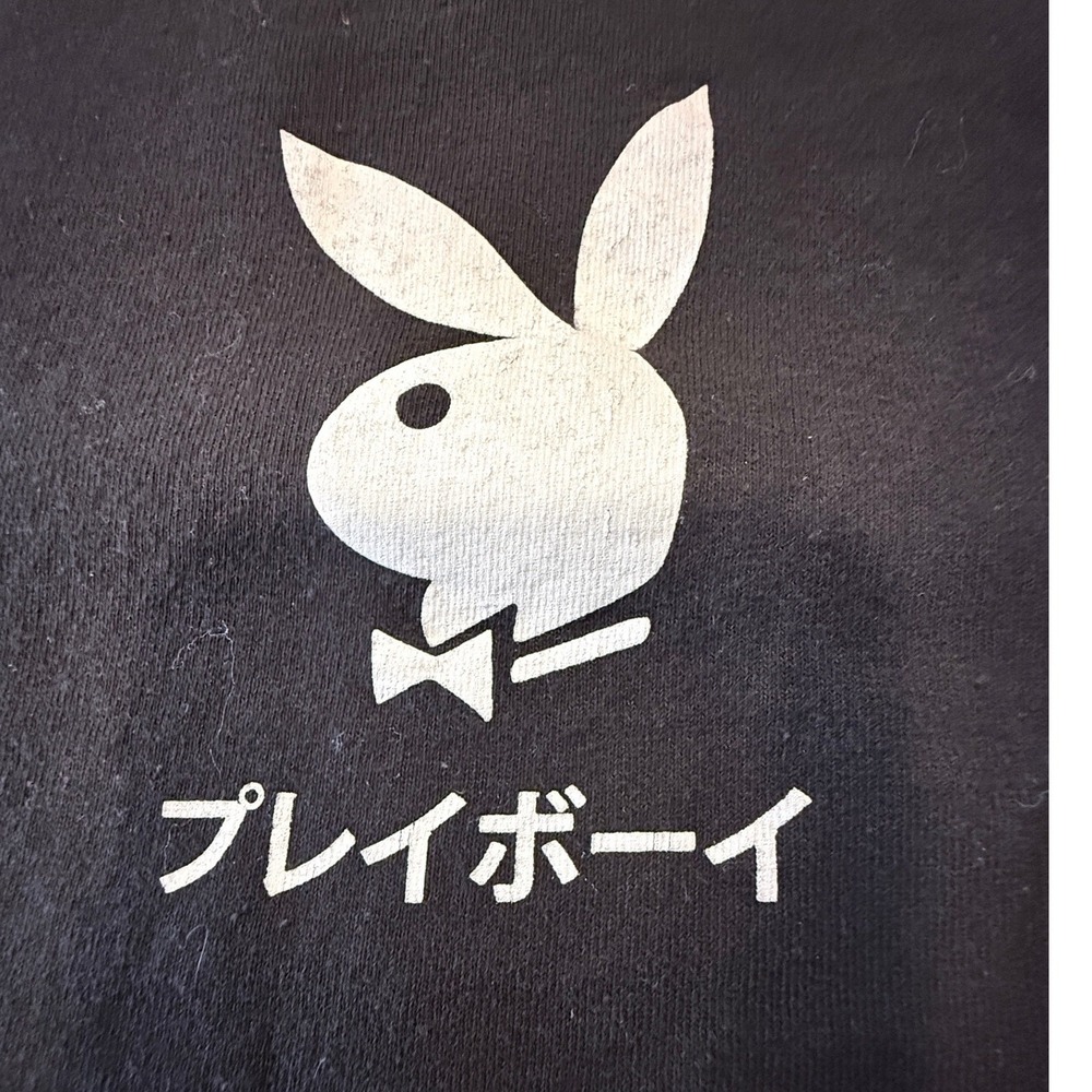 Playboy Club Tokyo Japan Color Bars Graphic T-Shirt Mens Large Black Ace Spades - Picture 4 of 11